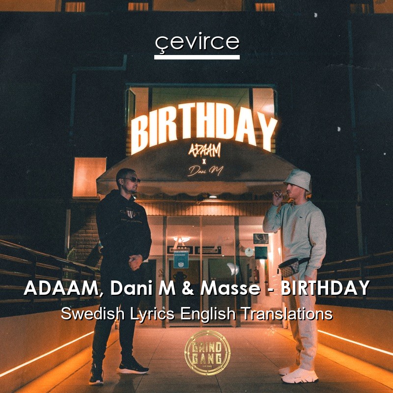 ADAAM, Dani M & Masse – BIRTHDAY Swedish Lyrics English Translations