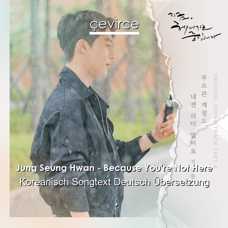 Jung Seung Hwan – Because You’re Not Here Koreanisch Songtext Deutsch Übersetzung