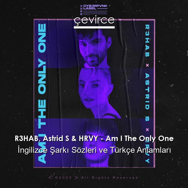R3HAB, Astrid S & HRVY – Am I The Only One İngilizce Şarkı Sözleri Türkçe Anlamları