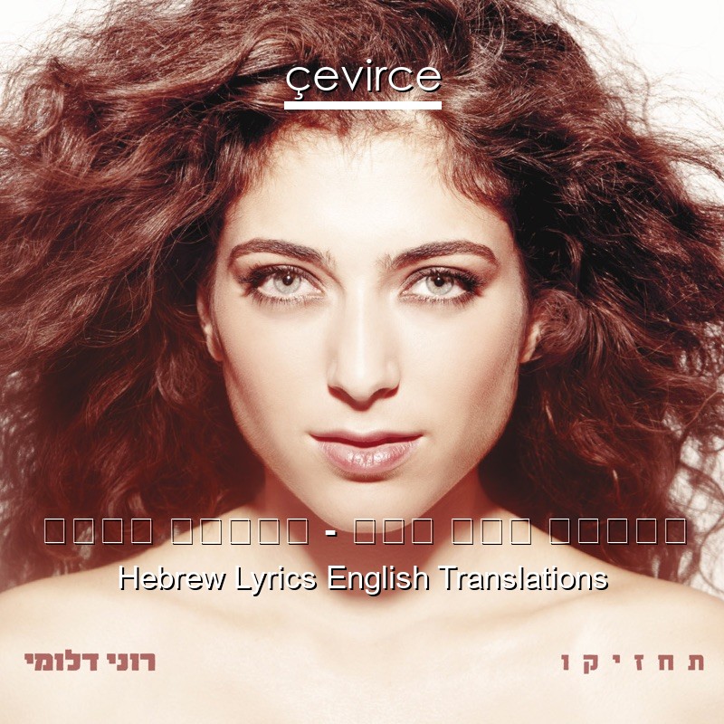 רוני דלומי – סתם שני אנשים Hebrew Lyrics English Translations