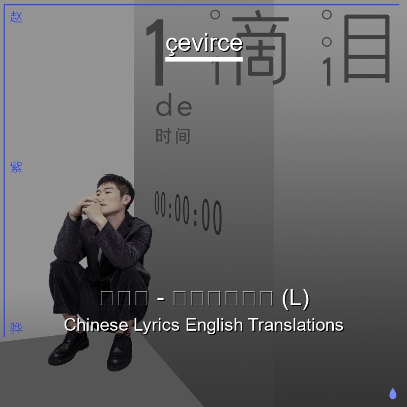 趙紫驊 – 一滴淚的時間 (L) Chinese Lyrics English Translations