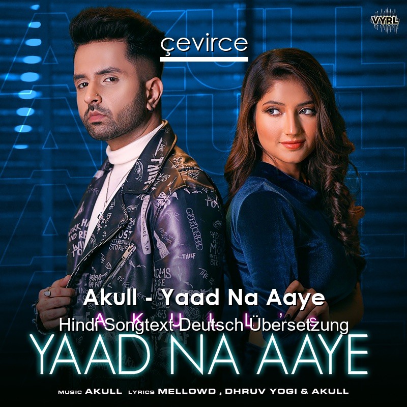 Akull – Yaad Na Aaye Hindi Songtext Deutsch Übersetzung