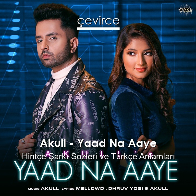 Akull – Yaad Na Aaye Hintçe Şarkı Sözleri Türkçe Anlamları