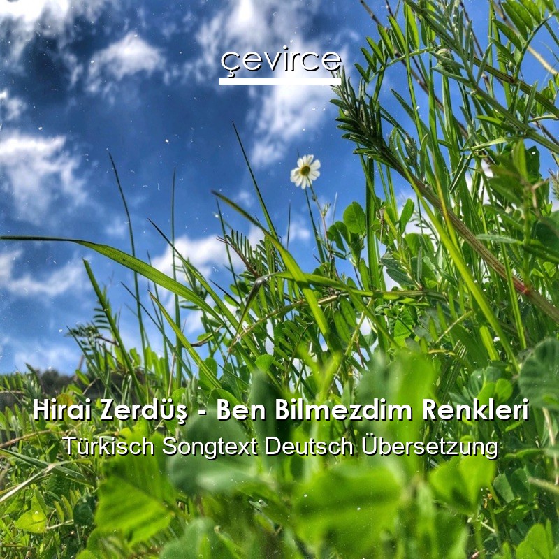Hirai Zerdüş – Ben Bilmezdim Renkleri Türkisch Songtext Deutsch Übersetzung