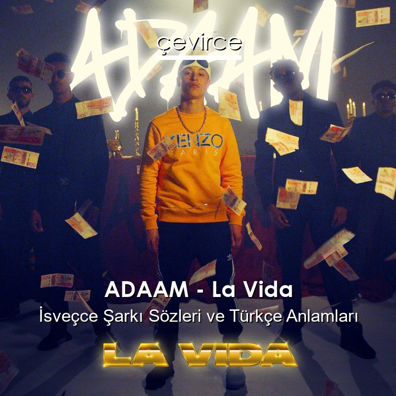 ADAAM – La Vida İsveçce Şarkı Sözleri Türkçe Anlamları
