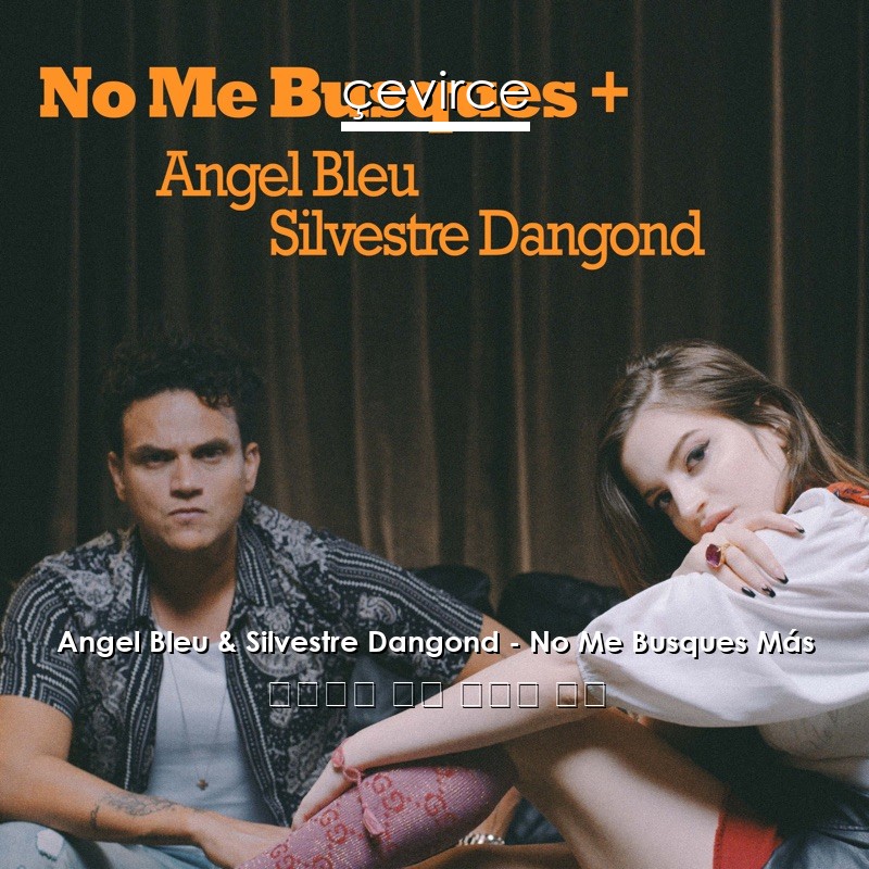 Angel Bleu & Silvestre Dangond – No Me Busques Más 西班牙語 歌詞 中國人 翻譯