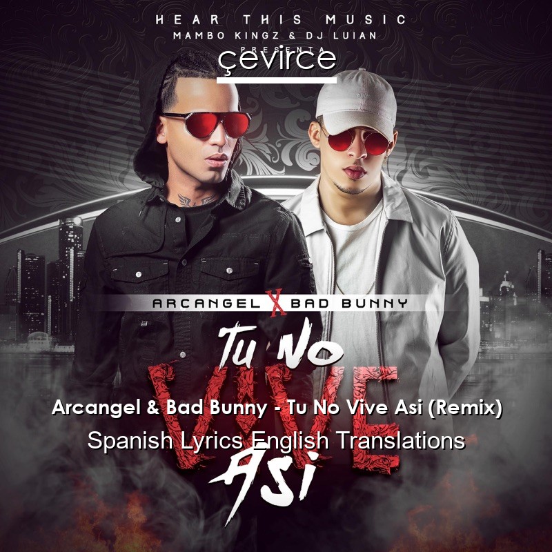 Arcangel & Bad Bunny – Tu No Vive Asi (Remix) Spanish Lyrics English Translations