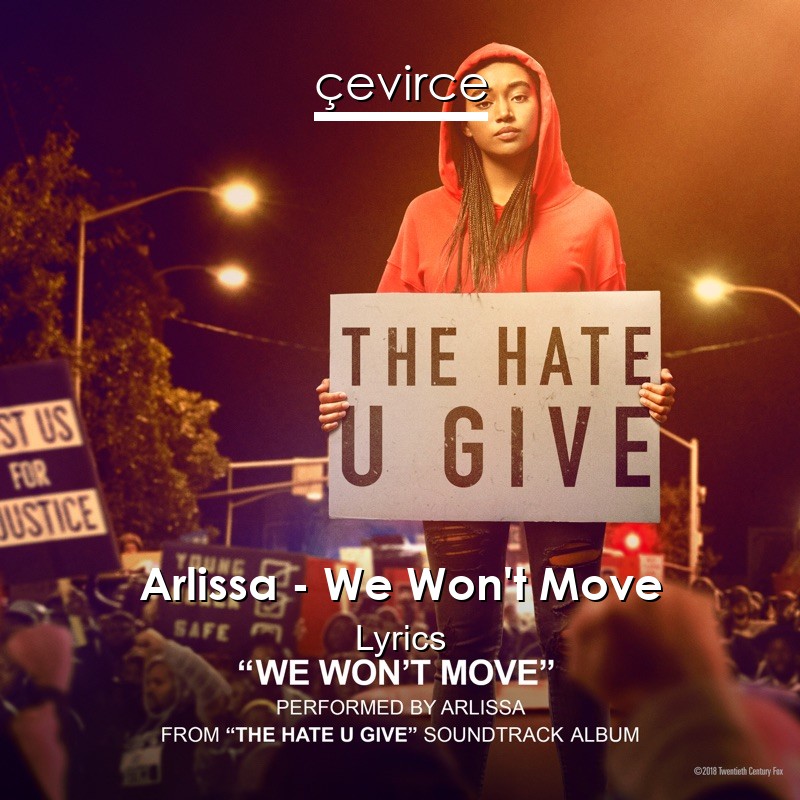 Arlissa – We Won’t Move Lyrics
