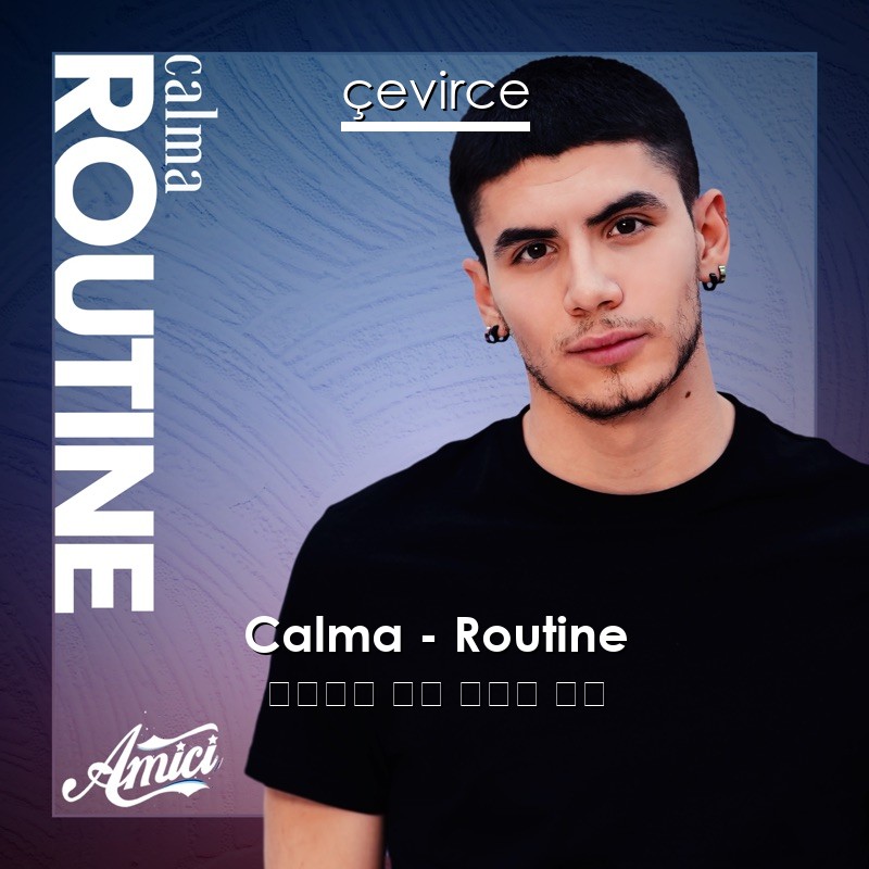 Calma – Routine 意大利語 歌詞 中國人 翻譯