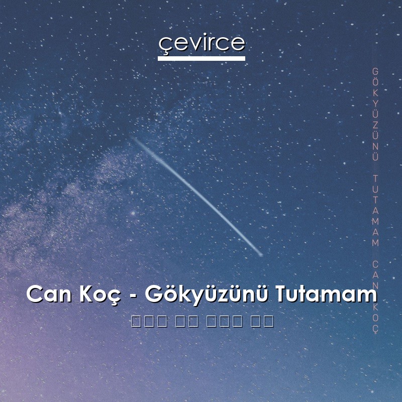 Can Koç – Gökyüzünü Tutamam 土耳其 歌詞 中國人 翻譯