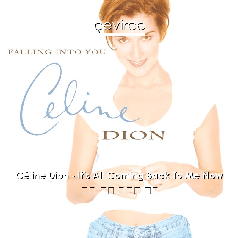 Céline Dion – It’s All Coming Back To Me Now 英語 歌詞 中國人 翻譯