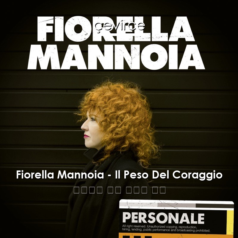 Fiorella Mannoia – Il Peso Del Coraggio 意大利語 歌詞 中國人 翻譯