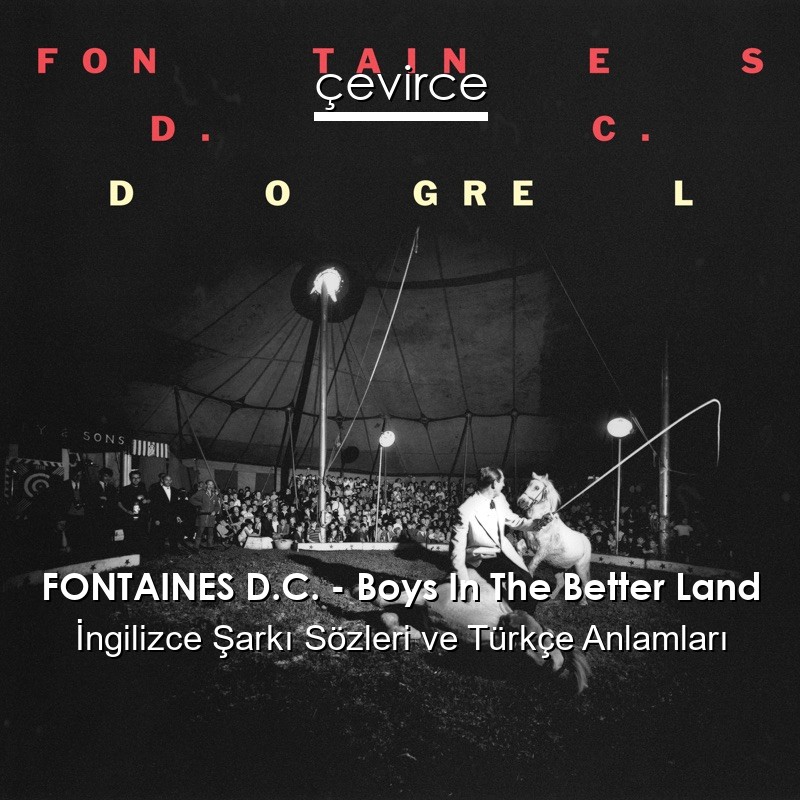 FONTAINES D.C. – Boys In The Better Land İngilizce Şarkı Sözleri Türkçe Anlamları