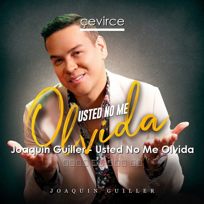 Joaquin Guiller – Usted No Me Olvida 西班牙語 歌詞 中國人 翻譯