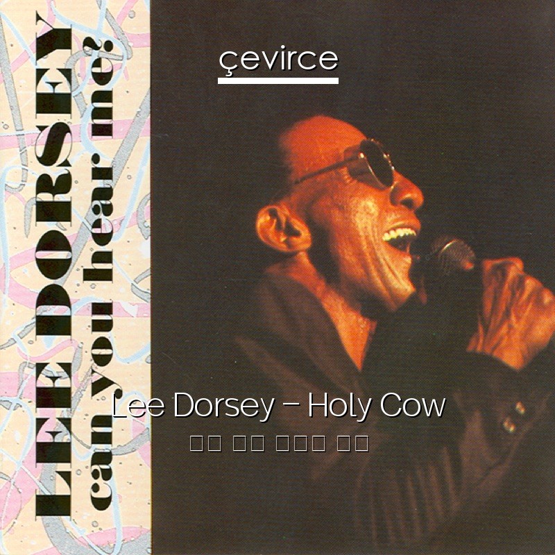 Lee Dorsey – Holy Cow 英語 歌詞 中國人 翻譯