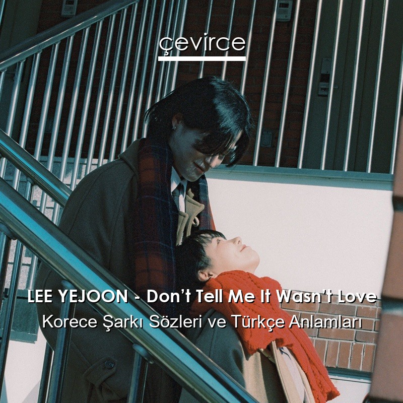 LEE YEJOON – Don’t Tell Me It Wasn’t Love Korece Şarkı Sözleri Türkçe Anlamları