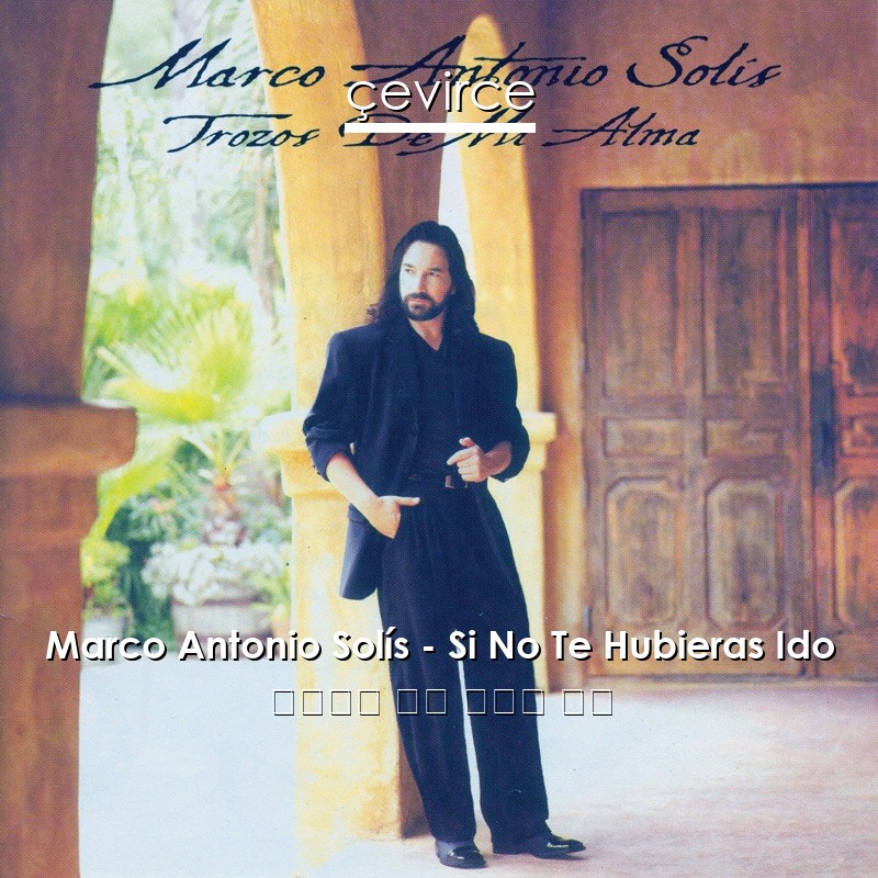 Marco Antonio Solís – Si No Te Hubieras Ido 西班牙語 歌詞 中國人 翻譯