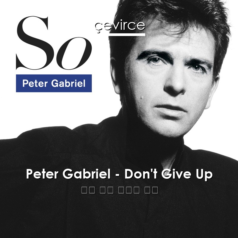 Peter Gabriel – Don’t Give Up 英語 歌詞 中國人 翻譯