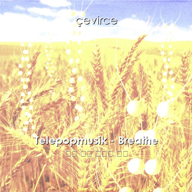 Telepopmusik – Breathe 英語 歌詞 中國人 翻譯