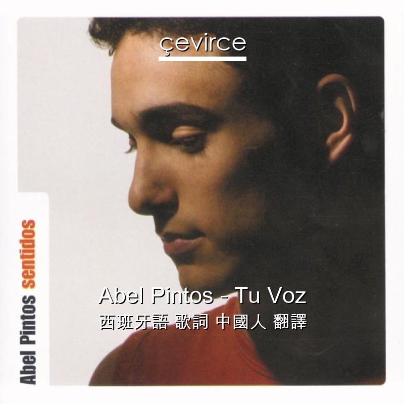 Abel Pintos – Tu Voz 西班牙語 歌詞 中國人 翻譯