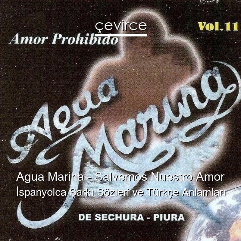 Agua Marina – Salvemos Nuestro Amor İspanyolca Şarkı Sözleri Türkçe Anlamları