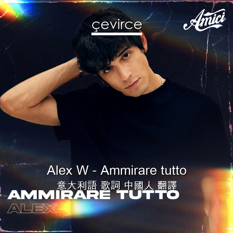 Alex W – Ammirare tutto 意大利語 歌詞 中國人 翻譯