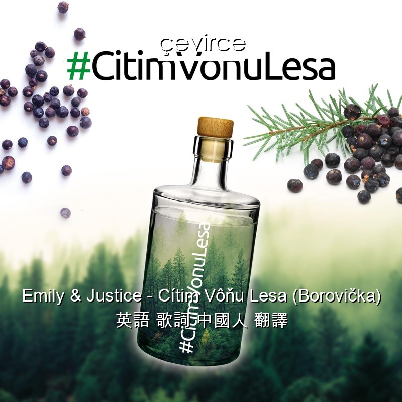 Emily & Justice – Cítim Vôňu Lesa (Borovička) 英語 歌詞 中國人 翻譯