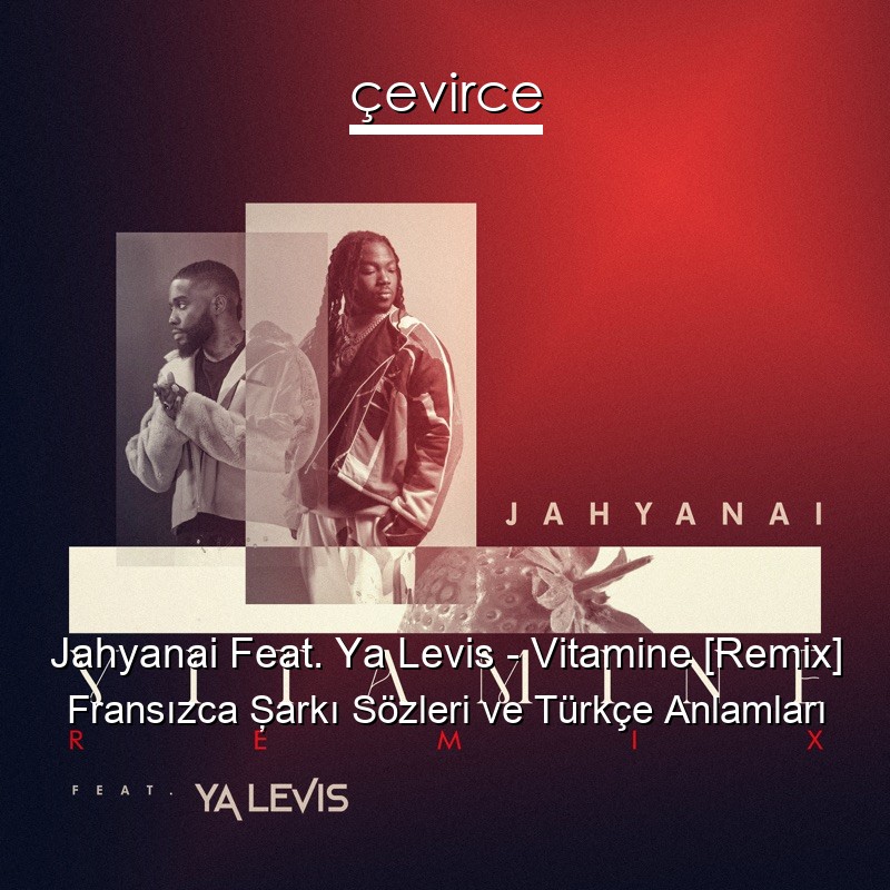 Jahyanai Feat. Ya Levis – Vitamine [Remix] Fransızca Şarkı Sözleri Türkçe Anlamları