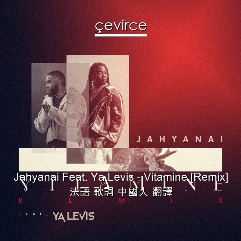 Jahyanai Feat. Ya Levis – Vitamine [Remix] 法語 歌詞 中國人 翻譯