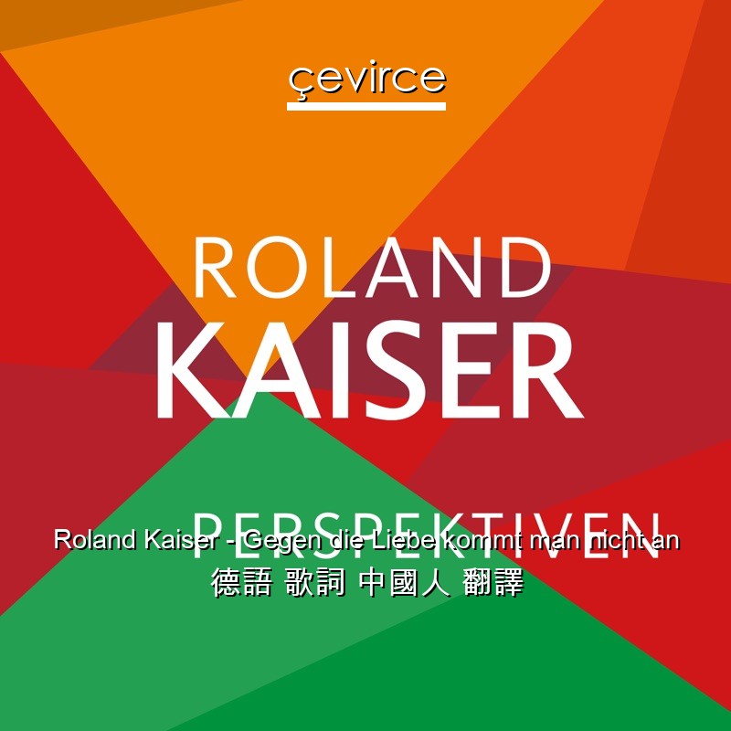 Roland Kaiser – Gegen die Liebe kommt man nicht an 德語 歌詞 中國人 翻譯