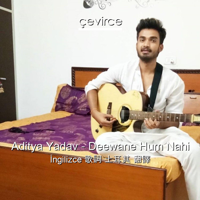 Aditya Yadav – Deewane Hum Nahi 歌詞 土耳其 翻譯