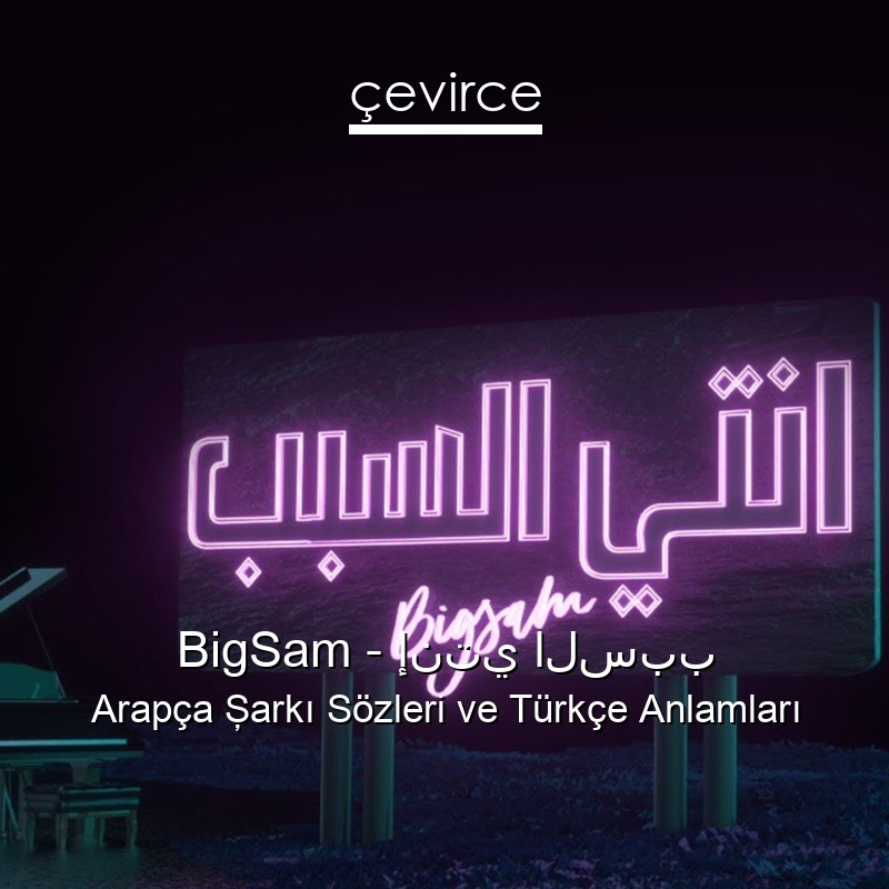 BigSam – إنتي السبب Arapça Şarkı Sözleri Türkçe Anlamları