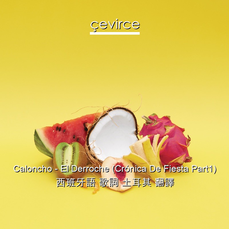 Caloncho – El Derroche (Crónica De Fiesta Part1) 西班牙語 歌詞 土耳其 翻譯