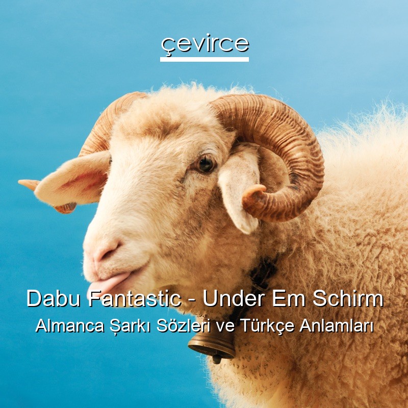 Dabu Fantastic – Under Em Schirm Almanca Şarkı Sözleri Türkçe Anlamları
