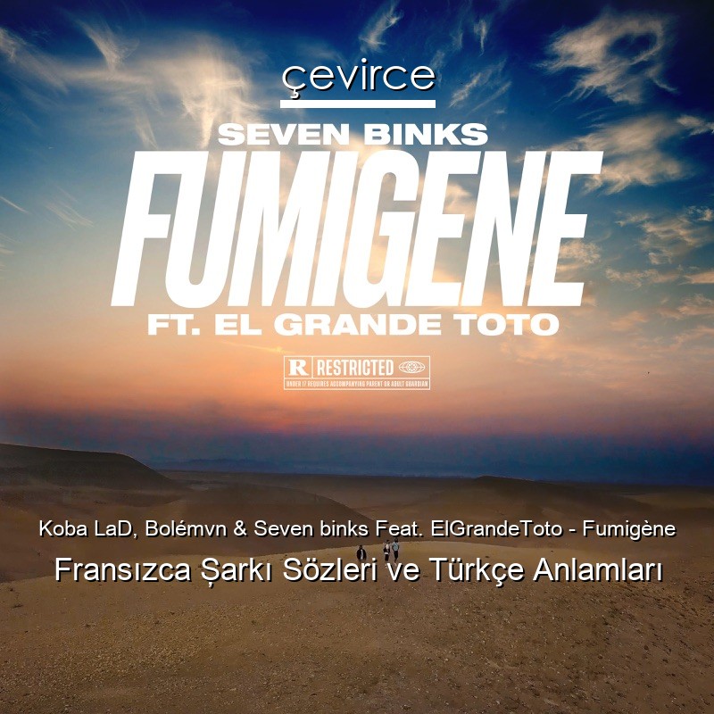 Koba LaD, Bolémvn & Seven binks Feat. ElGrandeToto – Fumigène Fransızca Şarkı Sözleri Türkçe Anlamları