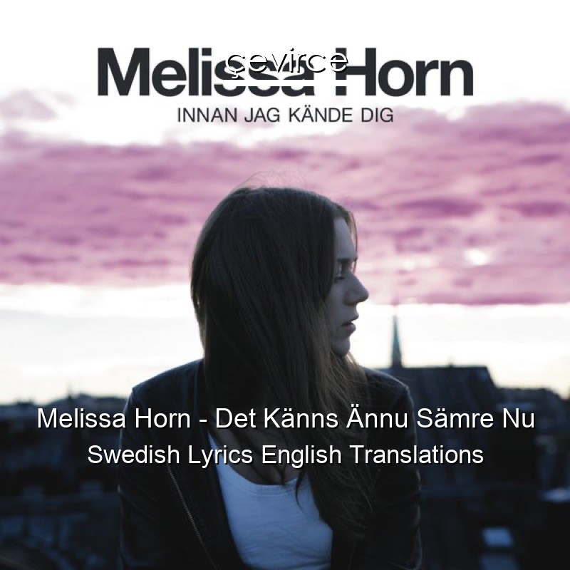 Melissa Horn – Det Känns Ännu Sämre Nu Swedish Lyrics English Translations