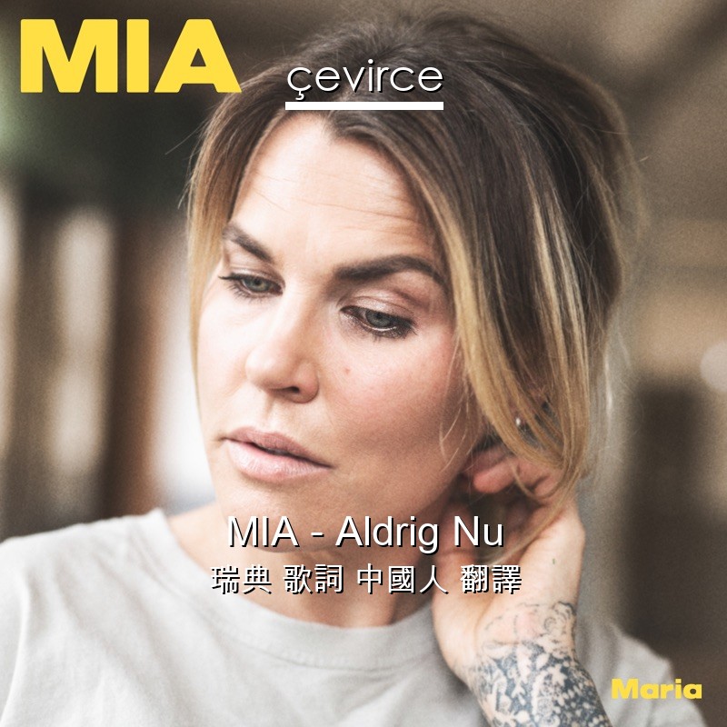 MIA – Aldrig Nu 瑞典 歌詞 中國人 翻譯