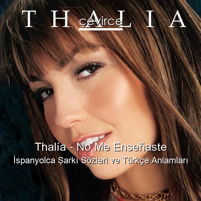 Thalía – No Me Enseñaste İspanyolca Şarkı Sözleri Türkçe Anlamları