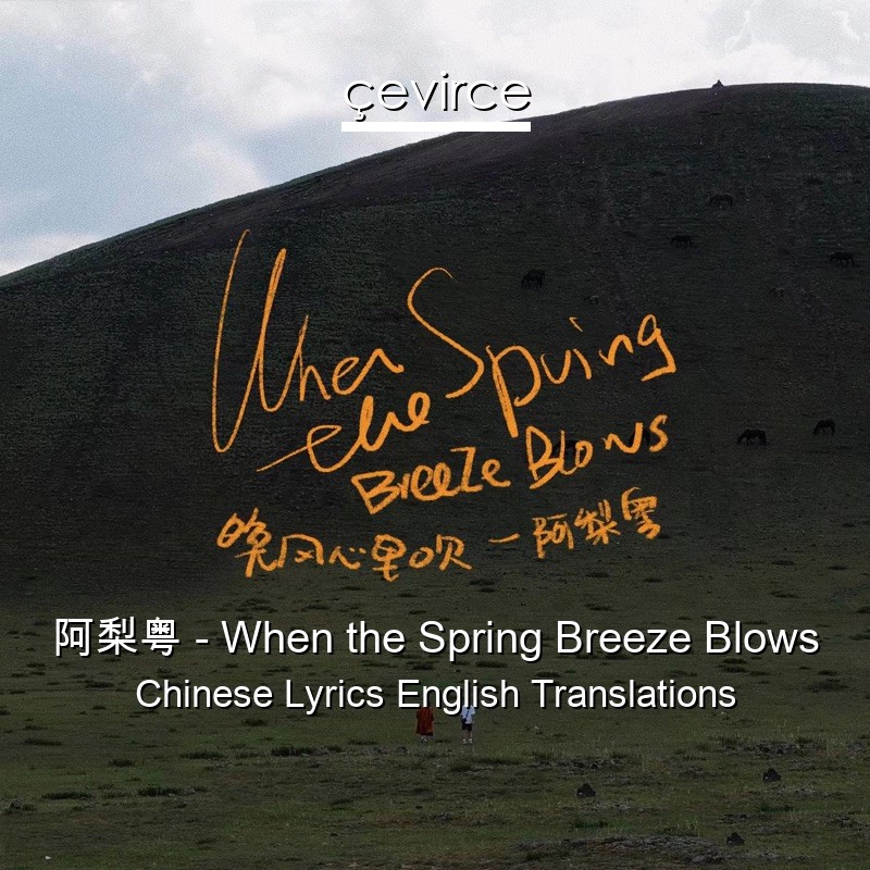 阿梨粤 – When the Spring Breeze Blows Chinese Lyrics English Translations