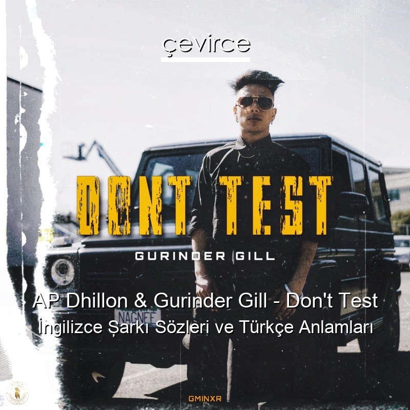 AP Dhillon & Gurinder Gill – Don’t Test İngilizce Şarkı Sözleri Türkçe Anlamları