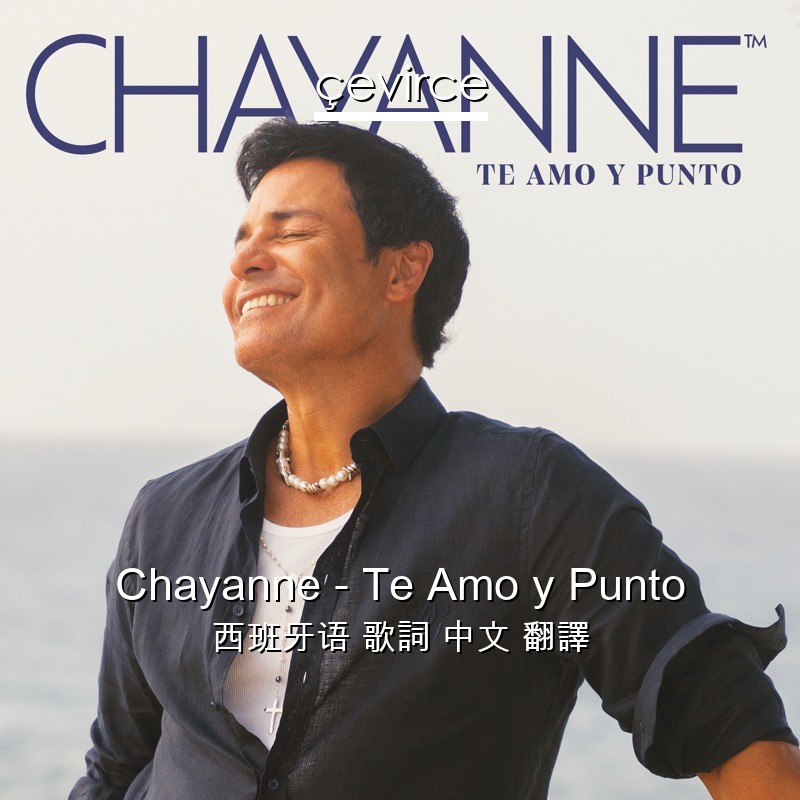 Chayanne – Te Amo y Punto 西班牙语 歌詞 中文 翻譯