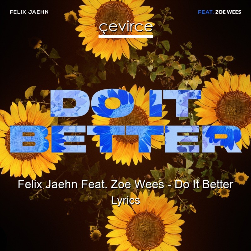 Felix Jaehn Feat. Zoe Wees – Do It Better Lyrics