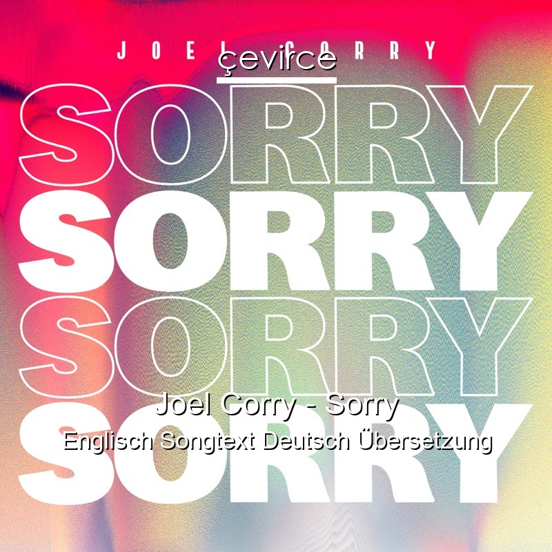 Joel Corry – Sorry Englisch Songtext Deutsch Übersetzung