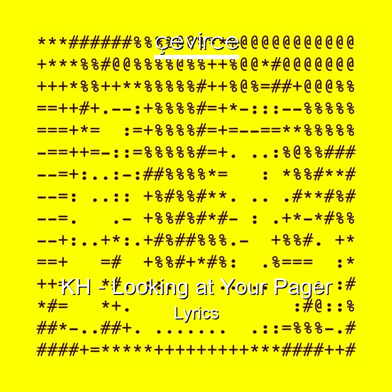 KH – Looking at Your Pager Lyrics