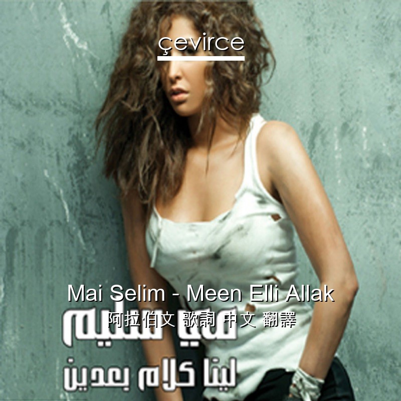 Mai Selim – Meen Elli Allak 阿拉伯文 歌詞 中文 翻譯