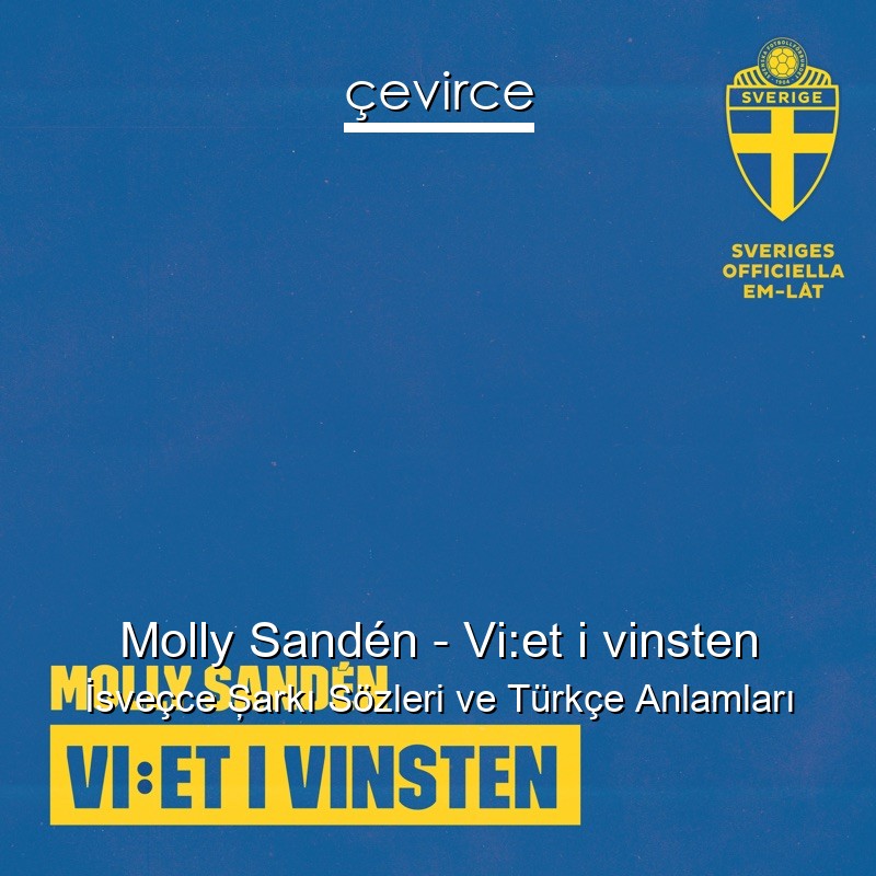 Molly Sandén – Vi:et i vinsten İsveçce Şarkı Sözleri Türkçe Anlamları