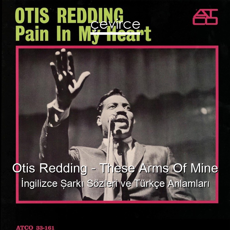 Otis Redding – These Arms Of Mine İngilizce Şarkı Sözleri Türkçe Anlamları