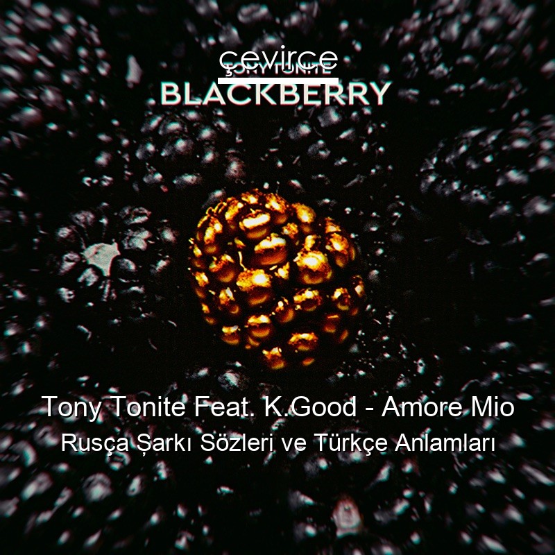 Tony Tonite Feat. K.Good – Amore Mio Rusça Şarkı Sözleri Türkçe Anlamları