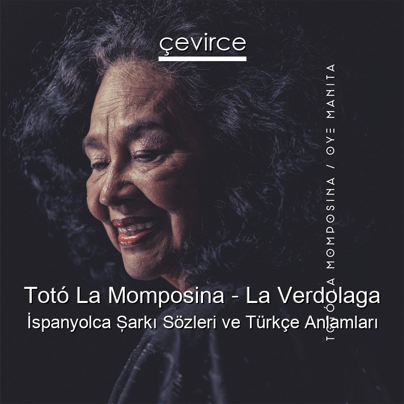 Totó La Momposina – La Verdolaga İspanyolca Şarkı Sözleri Türkçe Anlamları