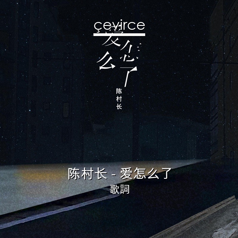 陈村长 – 爱怎么了 歌詞